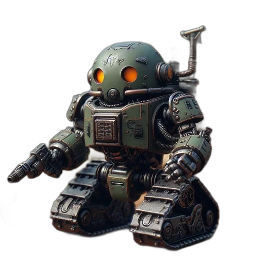 robot, weapon, concept art, 3d render transparent PNG cut-out