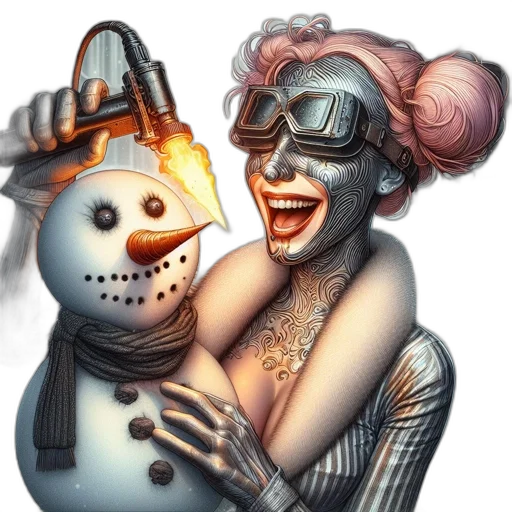 robot, concept art, cyberpunk, comic book art transparent PNG cut-out