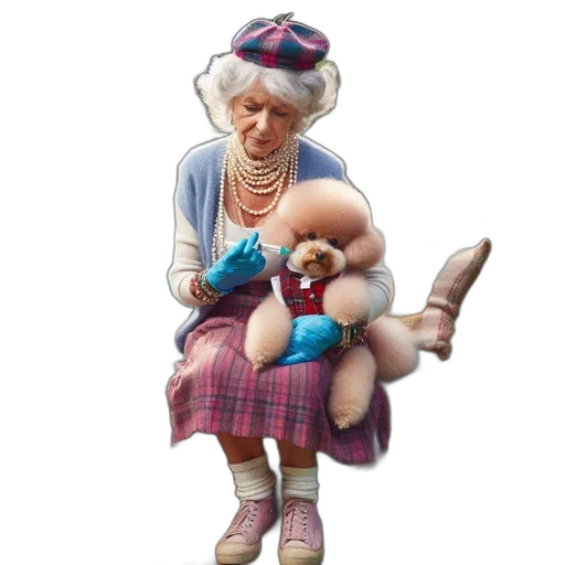 3d render, concept art, photorealistic, elderly transparent PNG cut-out