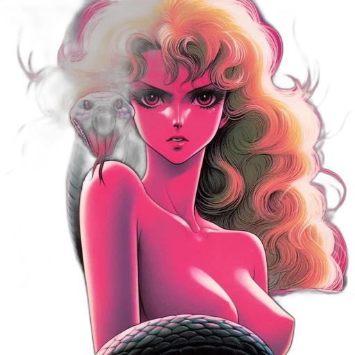 hair, comic book art, concept art, fantasy art transparent PNG cut-out