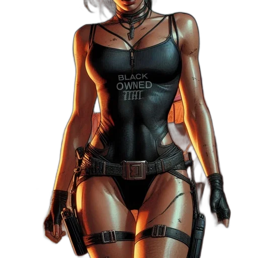 comic book art, cyberpunk, concept art, cartoon transparent PNG cut-out