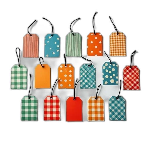 colorful, collection, patterned, gift transparent PNG cut-out