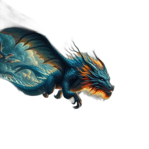 dragon, creature, hair, animal transparent PNG cut-out