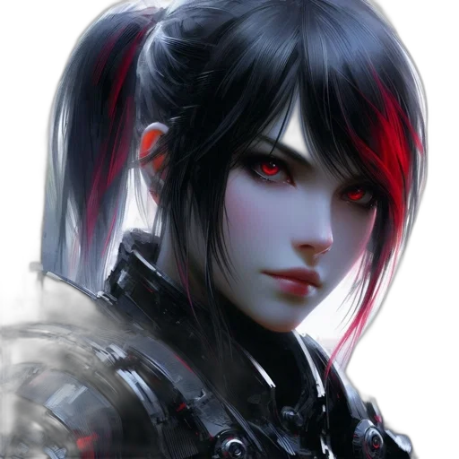 face, fantasy art, concept art, photorealistic transparent PNG cut-out