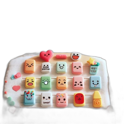 concept art, pastel, colorful, cluster transparent PNG cut-out