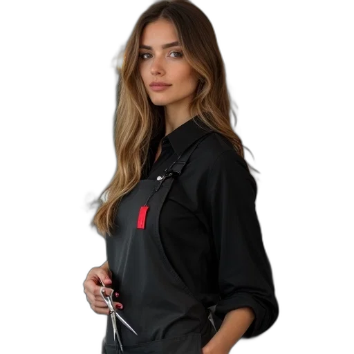 jacket, staff, dress, woman transparent PNG cut-out