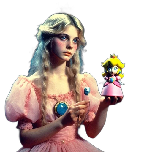 dress, staff, crown, weapon transparent PNG cut-out