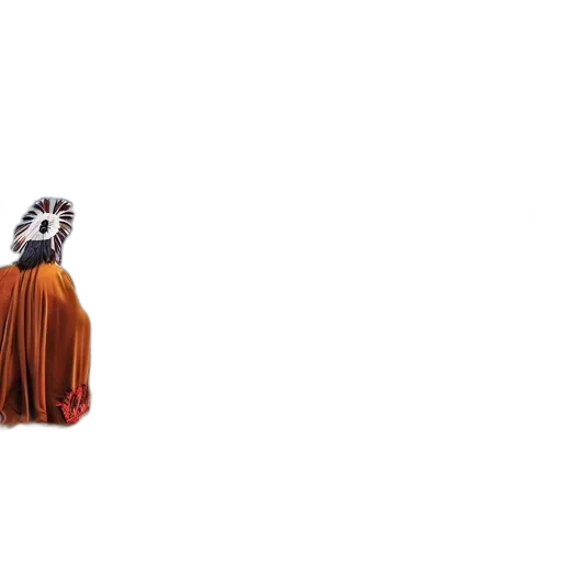 dress, jacket, hair, mask transparent PNG cut-out