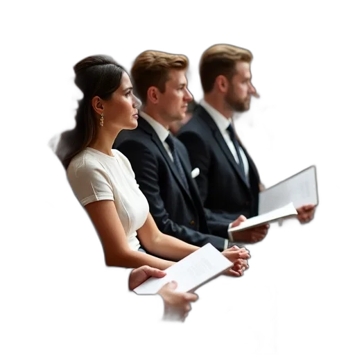 staff, group, people, seated transparent PNG cut-out