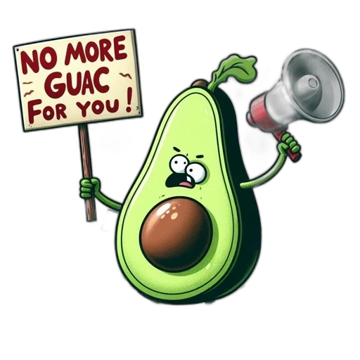food, concept art, avocado, character transparent PNG cut-out