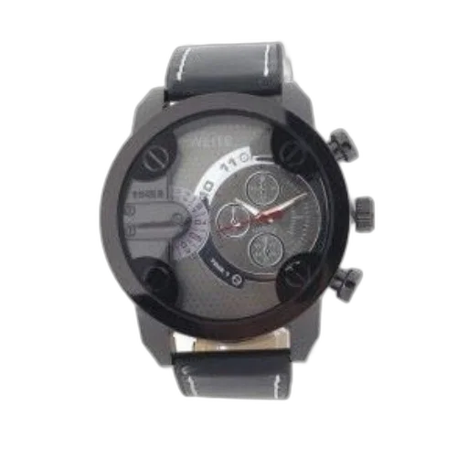 jewelry, black, wristwatch, large transparent PNG cut-out