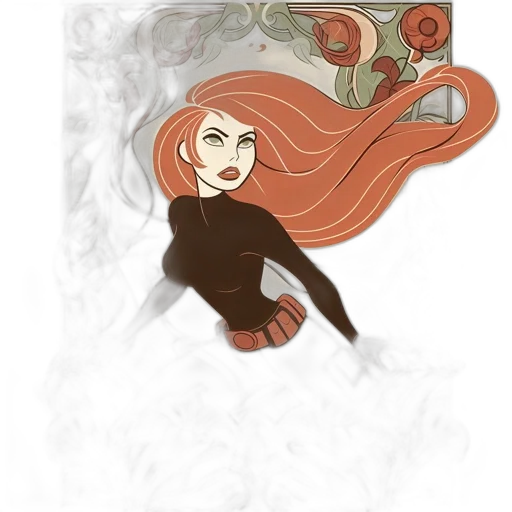 hair, fantasy art, concept art, watercolor transparent PNG cut-out
