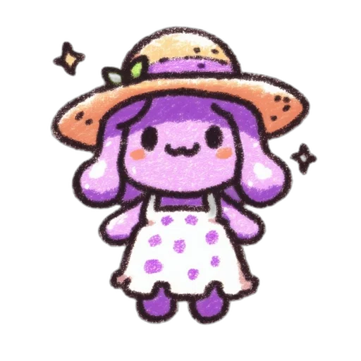 hat, creature, dress, staff transparent PNG cut-out