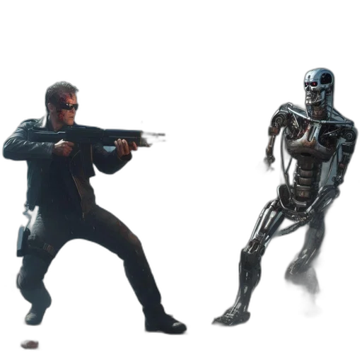 robot, weapon, concept art, comic book art transparent PNG cut-out