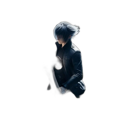 jacket, weapon, hair, robot transparent PNG cut-out
