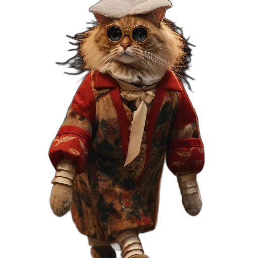 staff, jacket, animal, creature transparent PNG cut-out