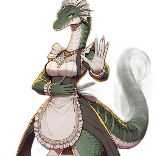 dragon, staff, dress, fantasy art transparent PNG cut-out