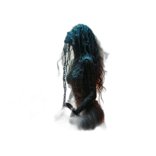 hair, creature, dress, mask transparent PNG cut-out