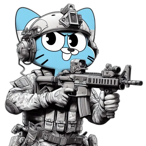 weapon, animal, staff, robot transparent PNG cut-out