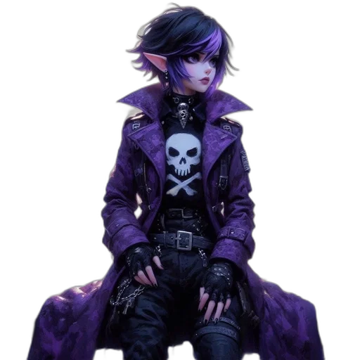 jacket, staff, weapon, creature transparent PNG cut-out