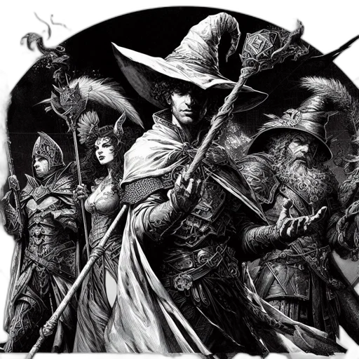 sword, hat, weapon, fantasy art transparent PNG cut-out