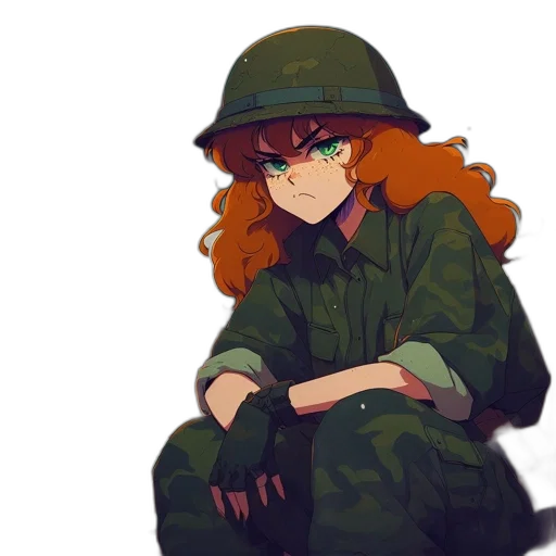 jacket, hat, weapon, staff transparent PNG cut-out
