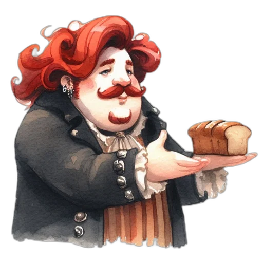 food, staff, face, concept art transparent PNG cut-out