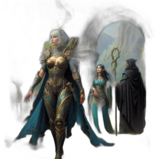 concept art, fantasy art, comic book art, pixel art transparent PNG cut-out