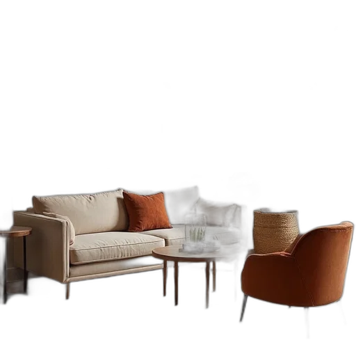 furniture, 3d render, photorealistic, concept art transparent PNG cut-out