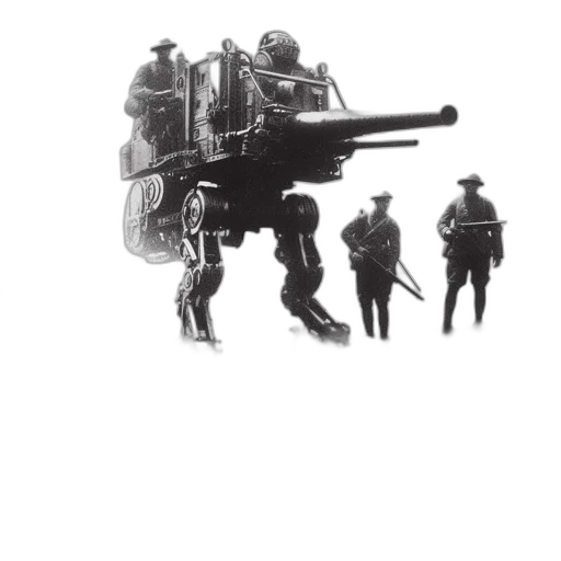 robot, weapon, staff, animal transparent PNG cut-out