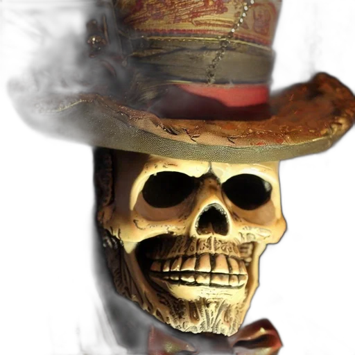 hat, mask, staff, face transparent PNG cut-out