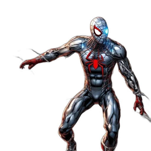 robot, concept art, comic book art, 3d render transparent PNG cut-out