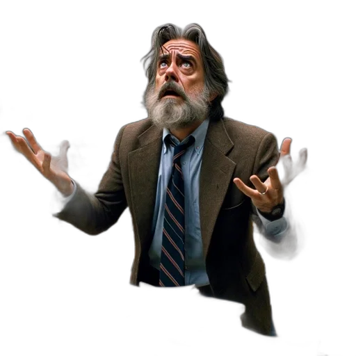 jacket, staff, hair, face transparent PNG cut-out
