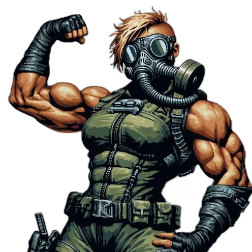 mask, comic book art, concept art, cyberpunk transparent PNG cut-out