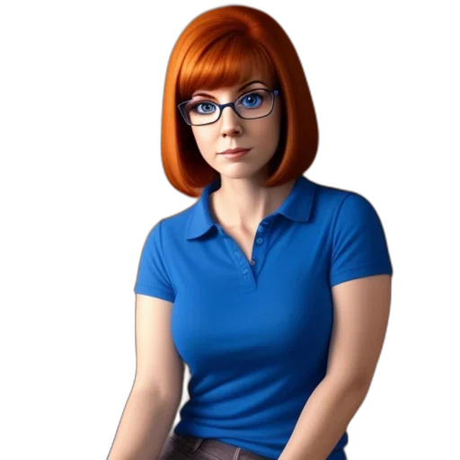 staff, dress, hair, face transparent PNG cut-out