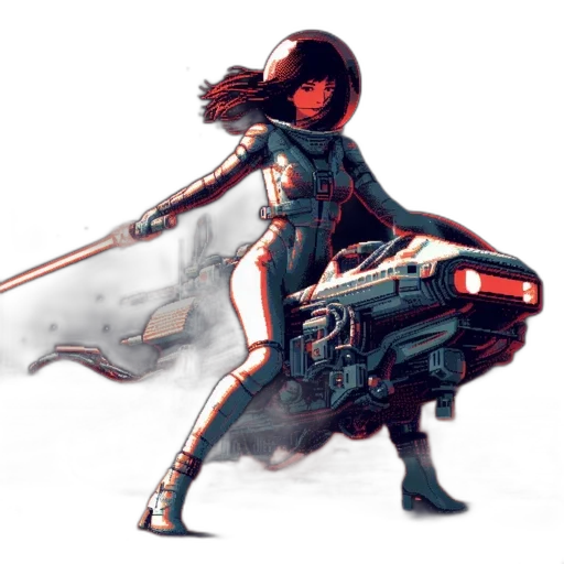 weapon, robot, sword, staff transparent PNG cut-out