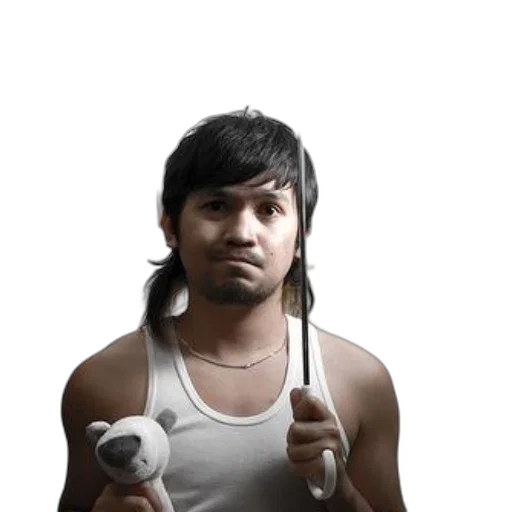 staff, hair, weapon, face transparent PNG cut-out