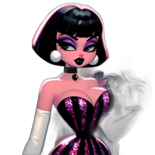 dress, jewelry, concept art, cartoon transparent PNG cut-out