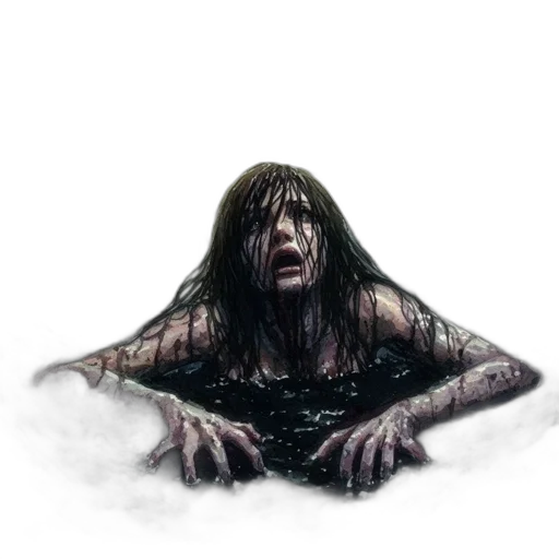 creature, hair, face, concept art transparent PNG cut-out