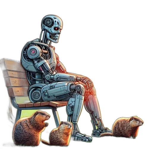 robot, concept art, cyberpunk, comic book art transparent PNG cut-out
