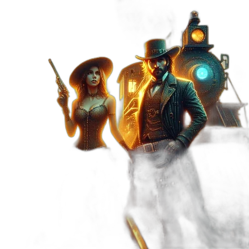 robot, concept art, comic book art, cyberpunk transparent PNG cut-out