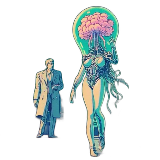 robot, jacket, concept art, cyberpunk transparent PNG cut-out