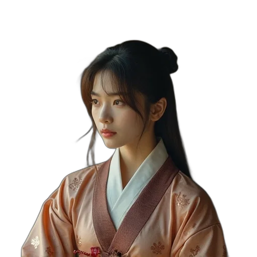 staff, face, oil painting, photorealistic transparent PNG cut-out