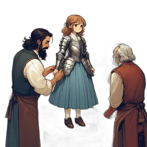 sword, dress, staff, crown transparent PNG cut-out