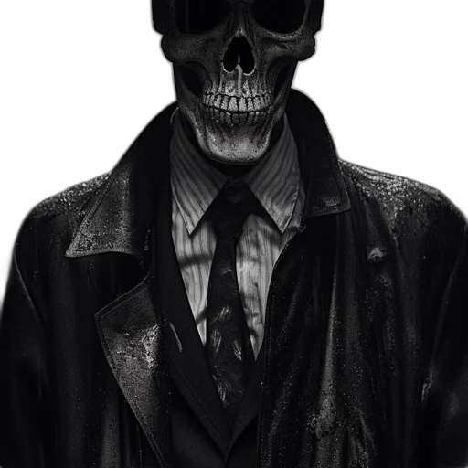 jacket, mask, face, staff transparent PNG cut-out