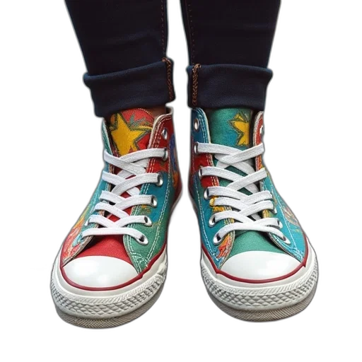 shoes, photorealistic, 3d render, watercolor transparent PNG cut-out