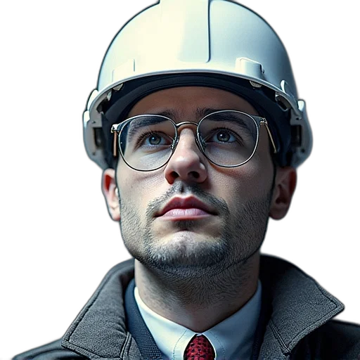 staff, face, hat, jacket transparent PNG cut-out