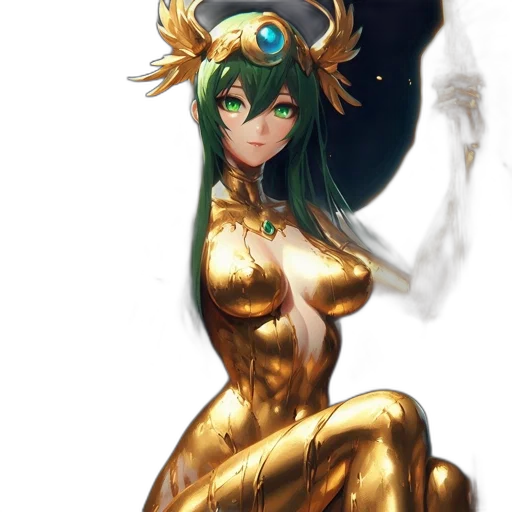 dragon, dress, staff, mask transparent PNG cut-out