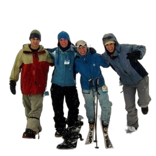 staff, jacket, snow, four transparent PNG cut-out