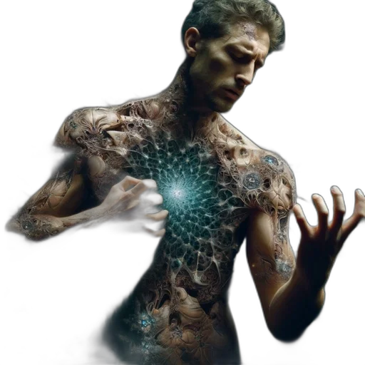 robot, creature, jewelry, cyberpunk transparent PNG cut-out